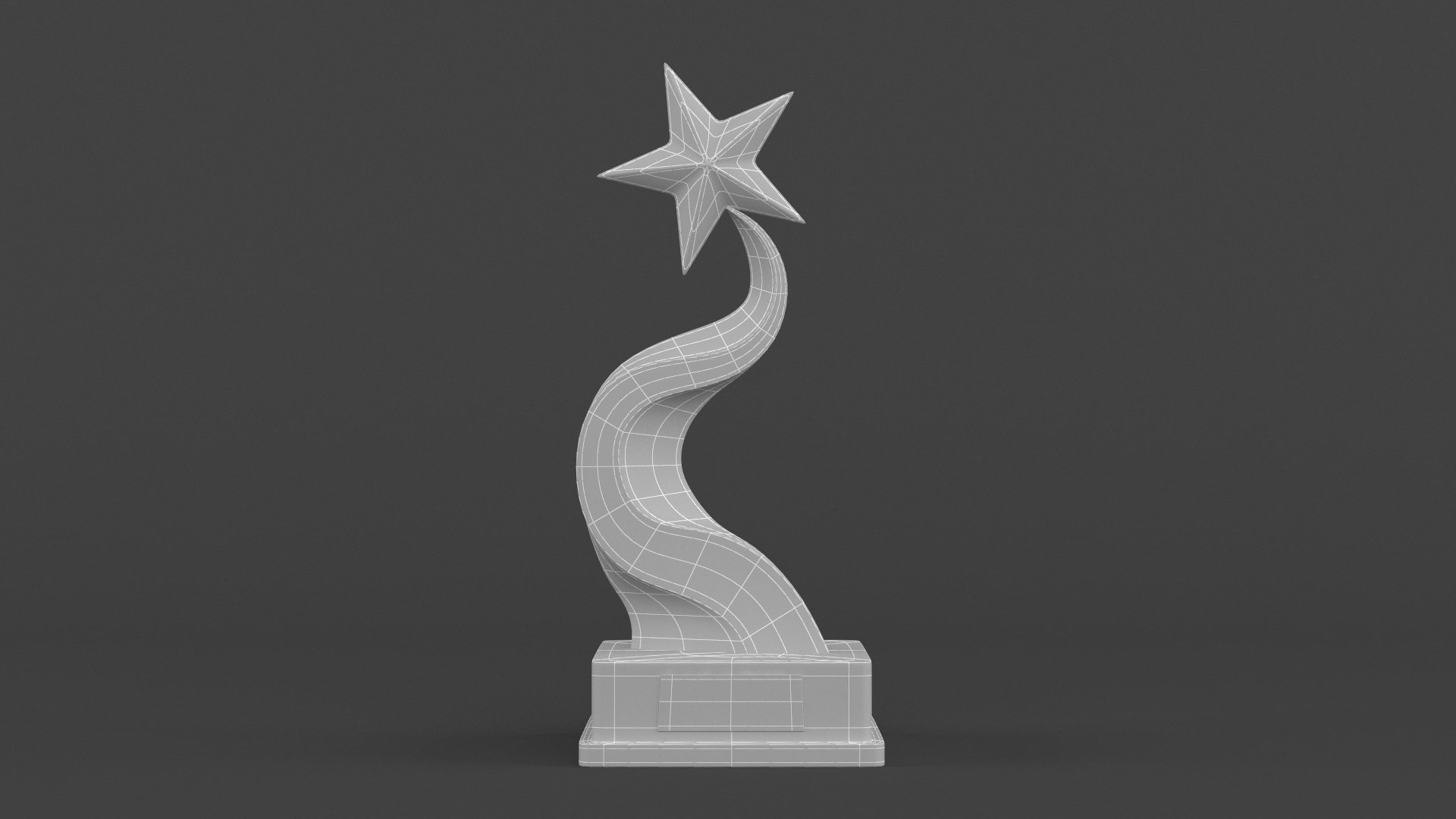 Gold Trophy Cups 3D model_12