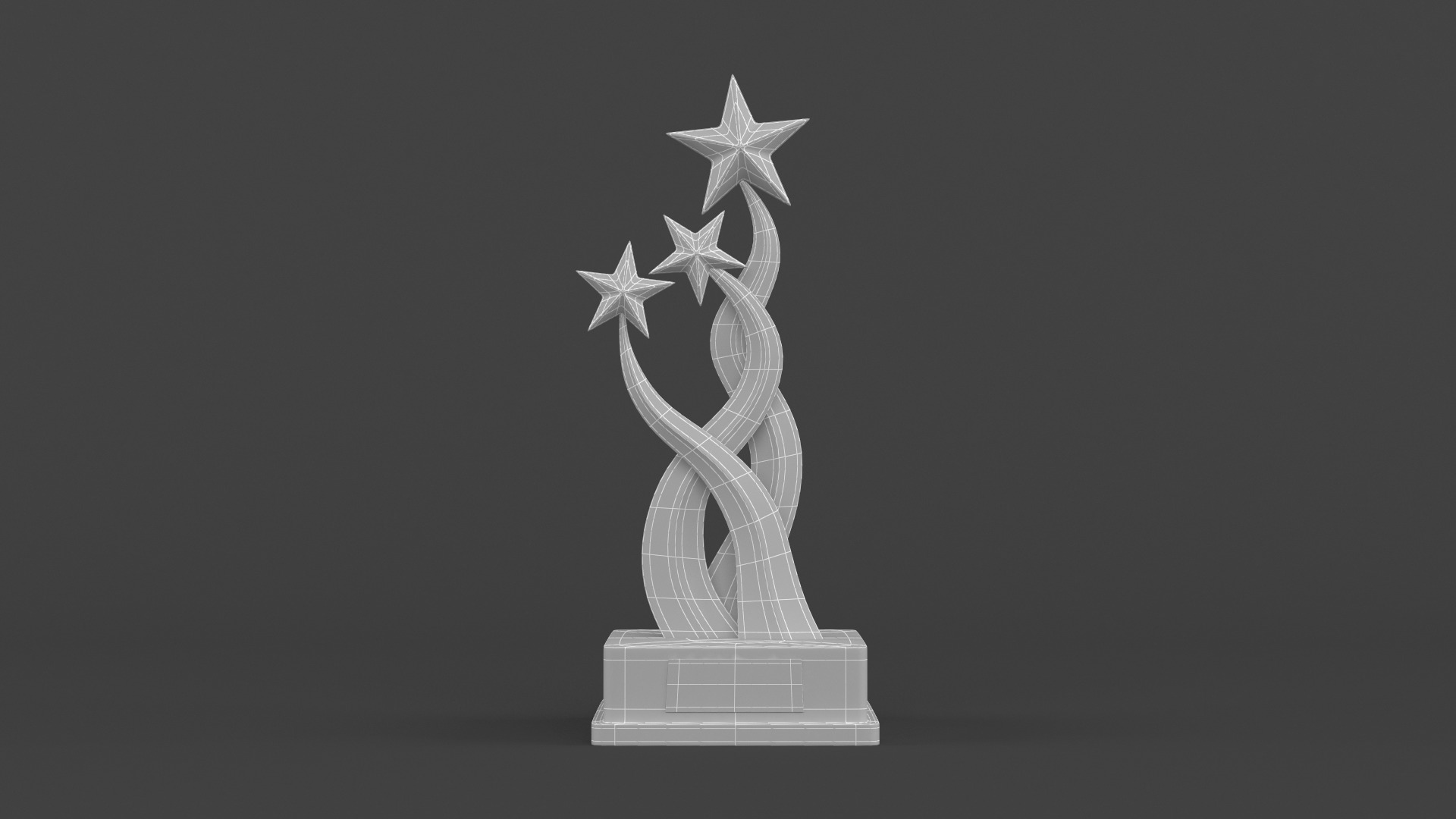 Gold Trophy Cups 3D model_10