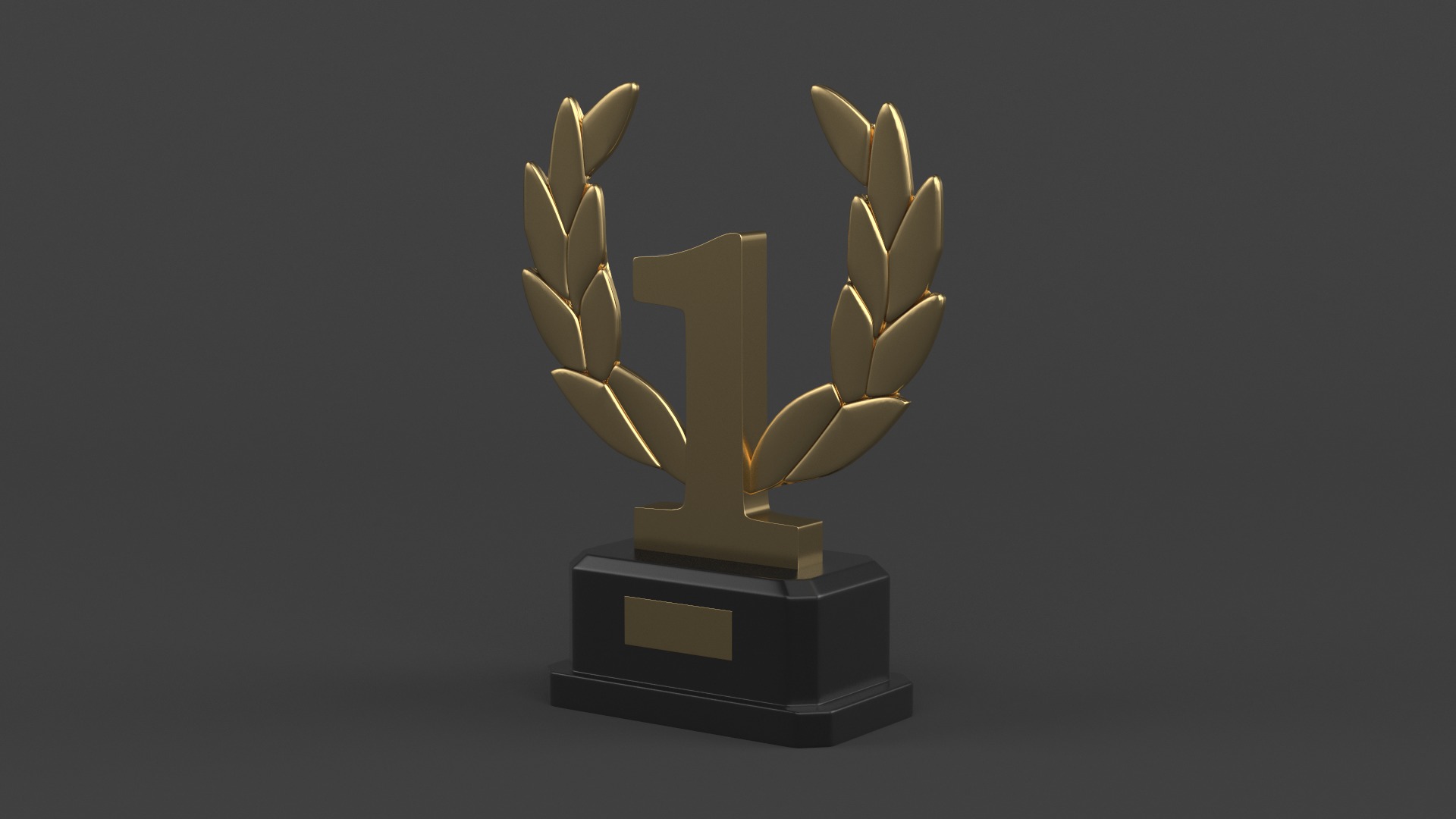 Gold Trophy Cups 3D model_2
