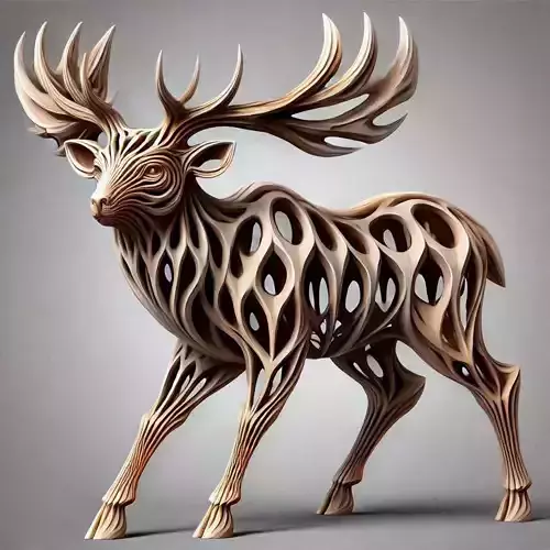 hollow Deer Sculpture