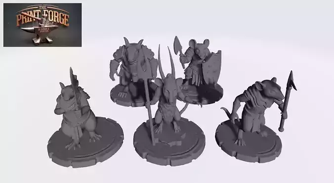 28mm Rat Pack Set Licensed to print and sell 3D print model