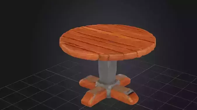 Round Wooden Table