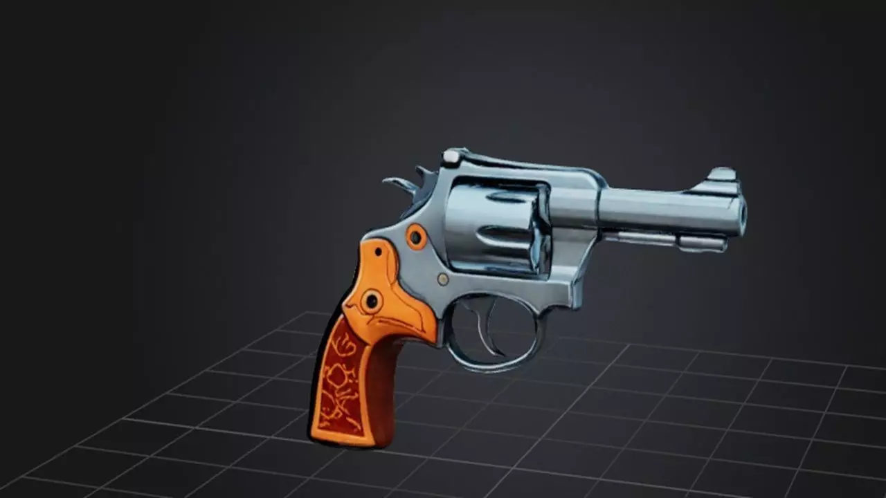 Revolver Artifact 3D model_0