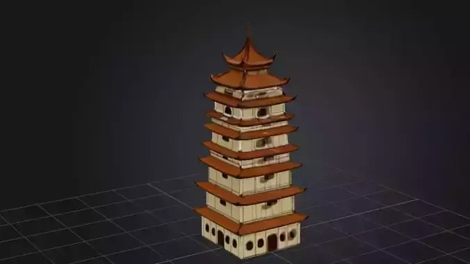 Pagoda Tower Model