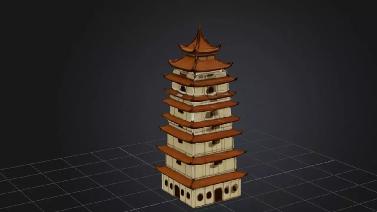Pagoda Tower Model 3D model_0