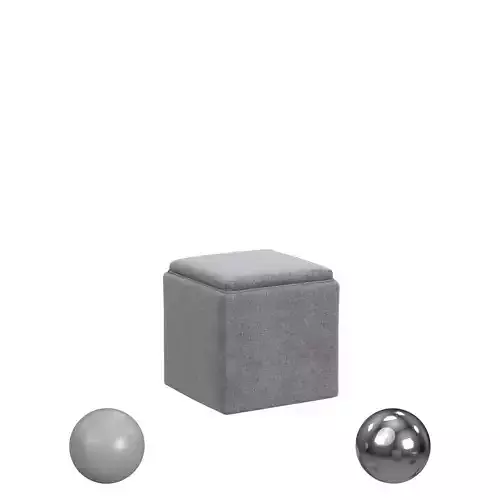 HomePop Storage Ottoman With Tray Top - Grey Woven