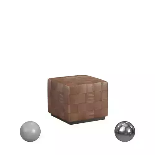 Weston Ottoman Mirage Leather Lumber