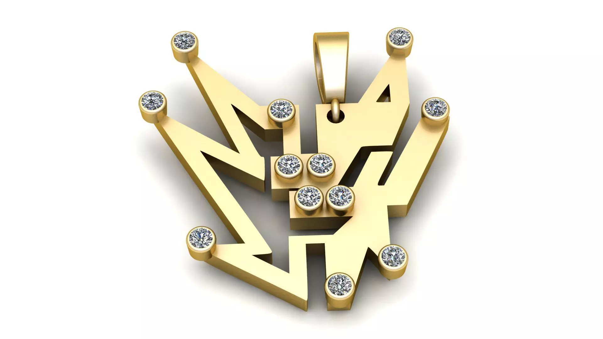 FANCY TAJ DIAMOND PENDANT 3D PRINTABLE MODEL 3D print model
