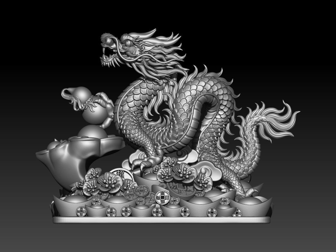 Zodiac Dragon 3D print model_1