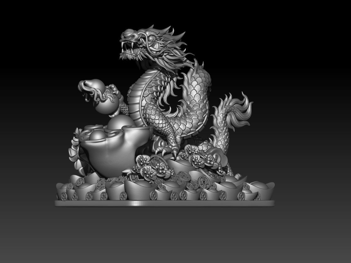 Zodiac Dragon 3D print model_2