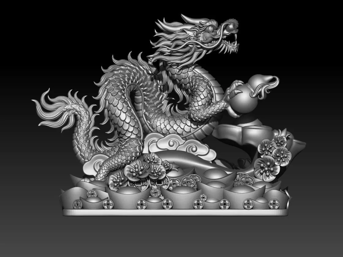 Zodiac Dragon 3D print model_0