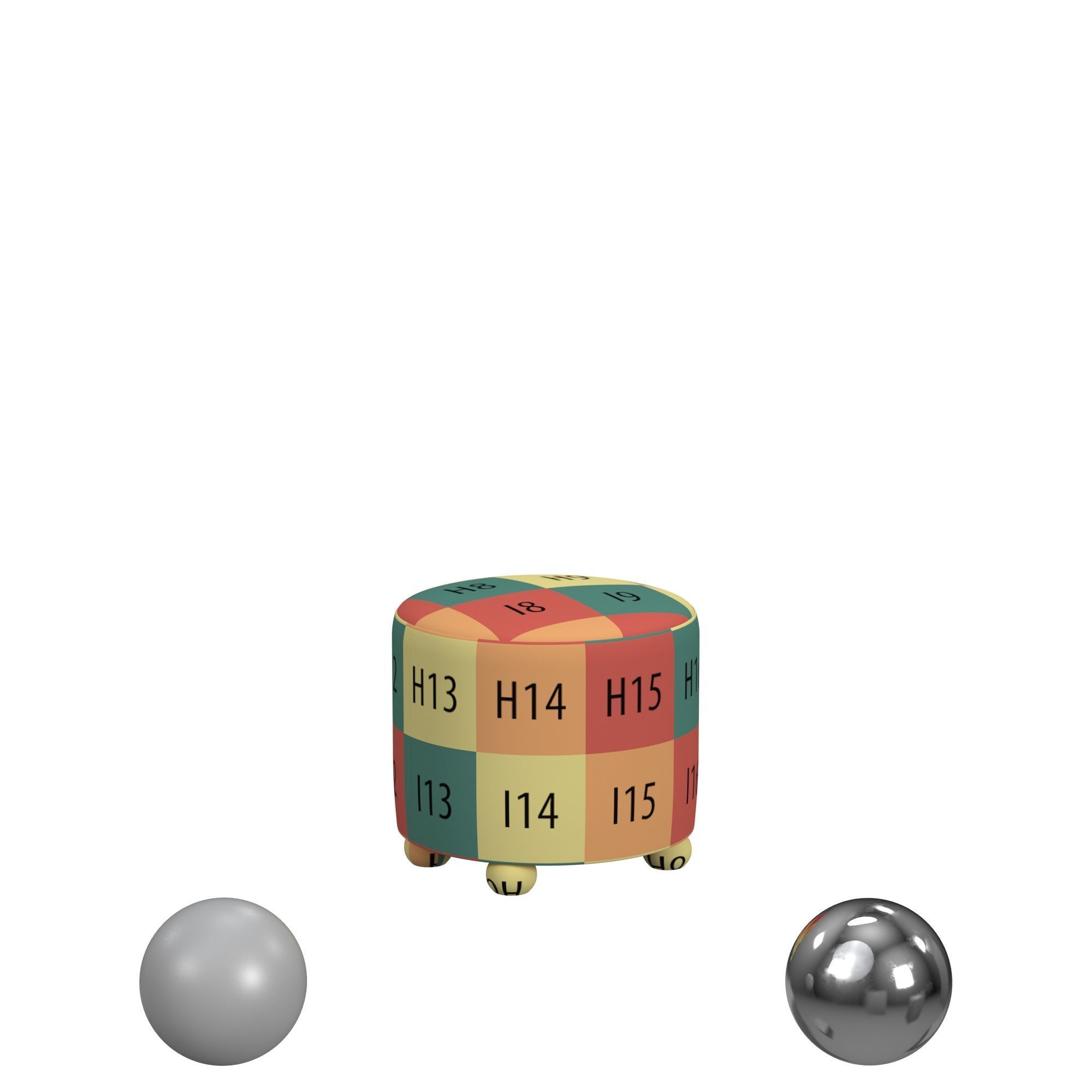 Cove Upholstered Ottoman 3D model_2