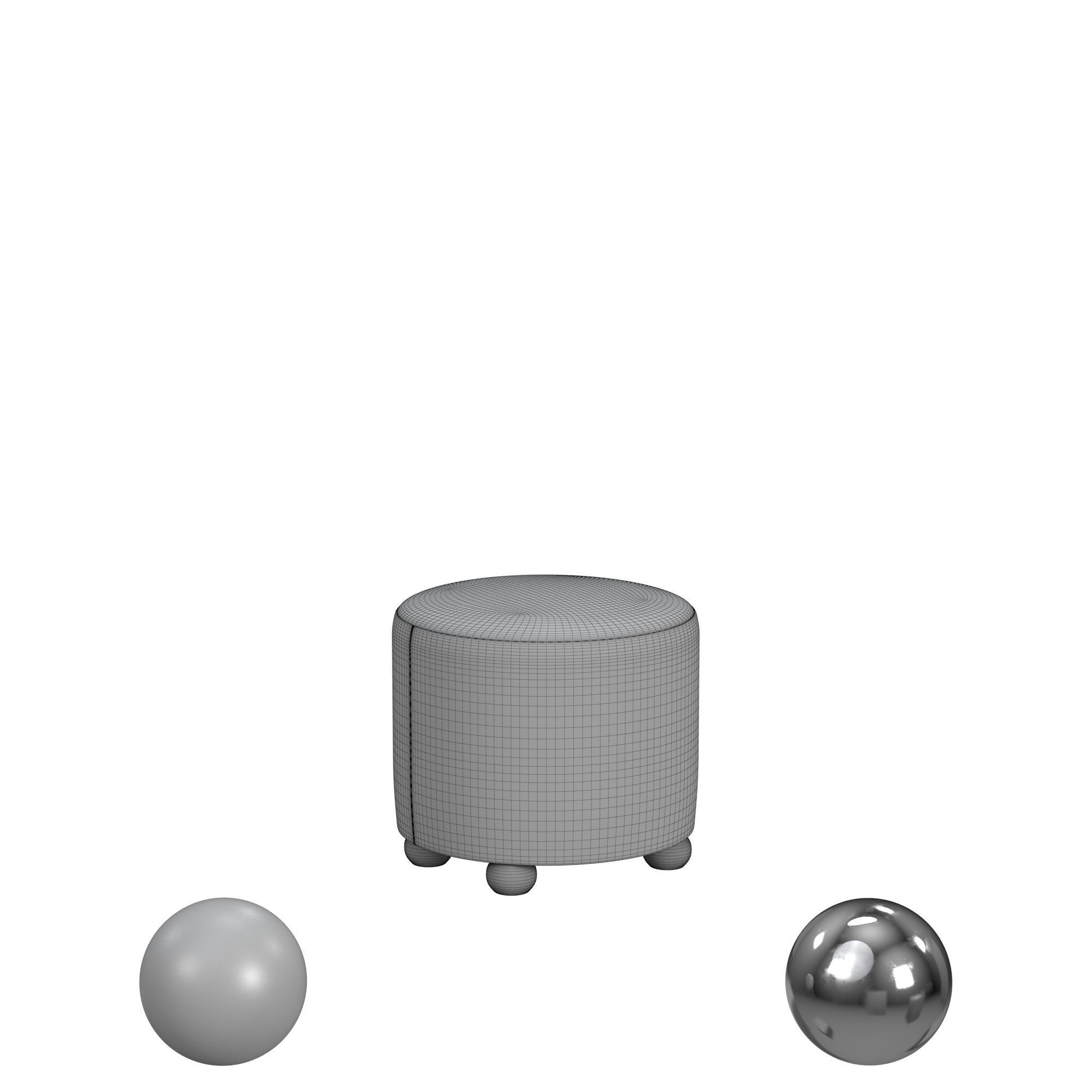 Cove Upholstered Ottoman 3D model_3