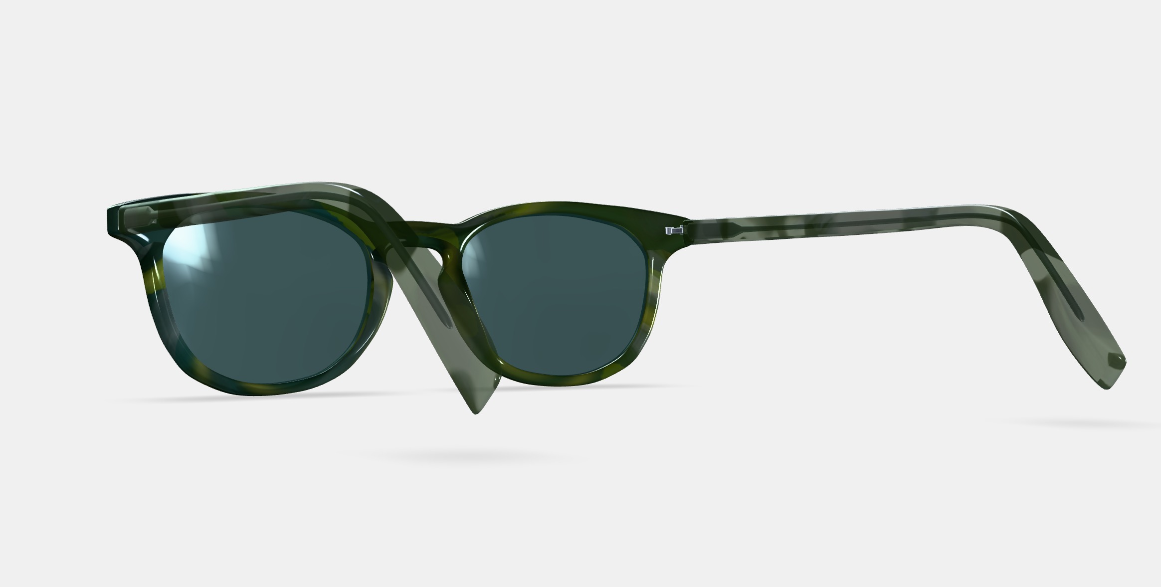 Malik Sunglasses in Striped Cypress 3D model_2