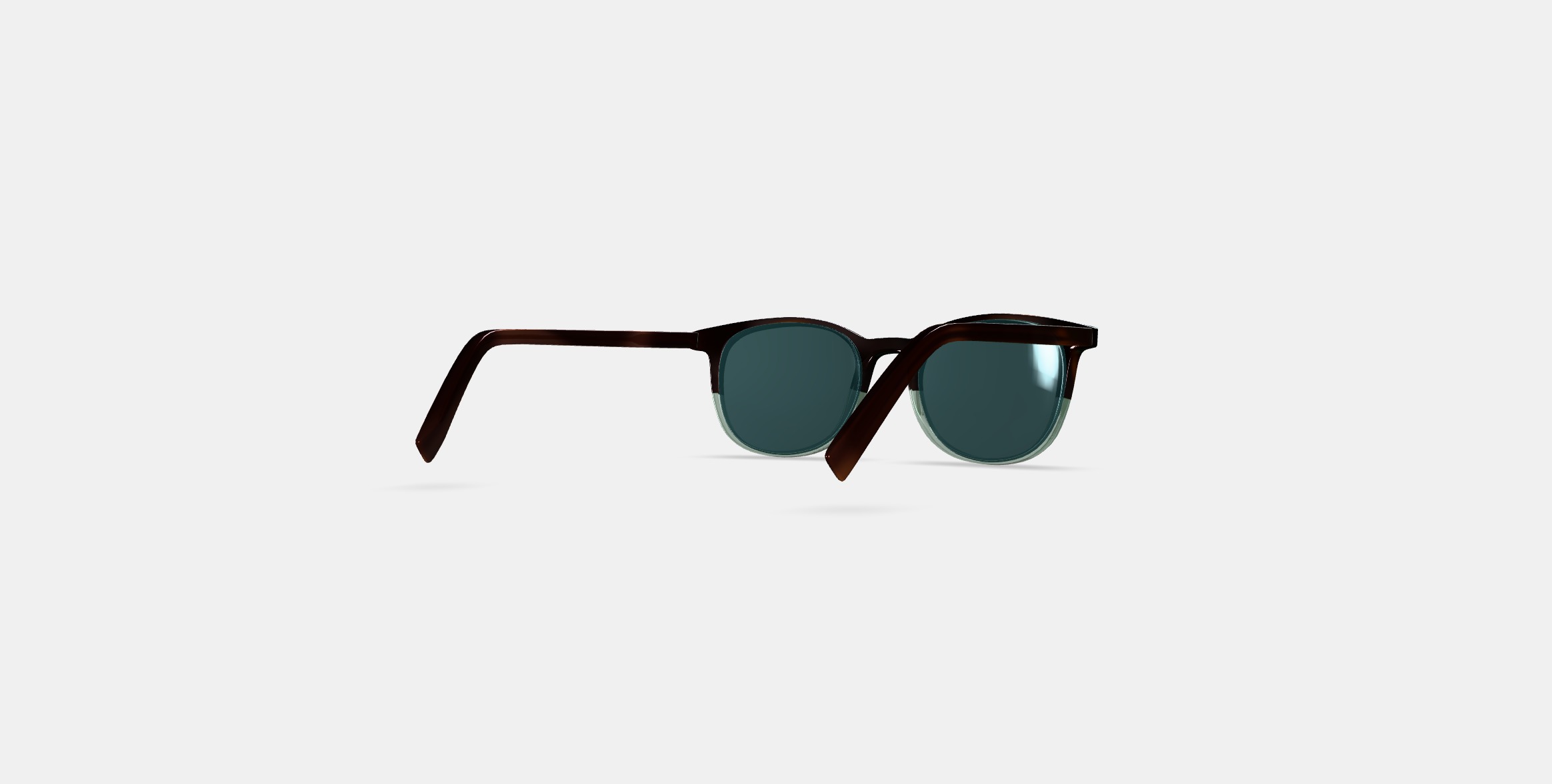 Durand Sunglasses in Green Garnet Fade 3D model_5