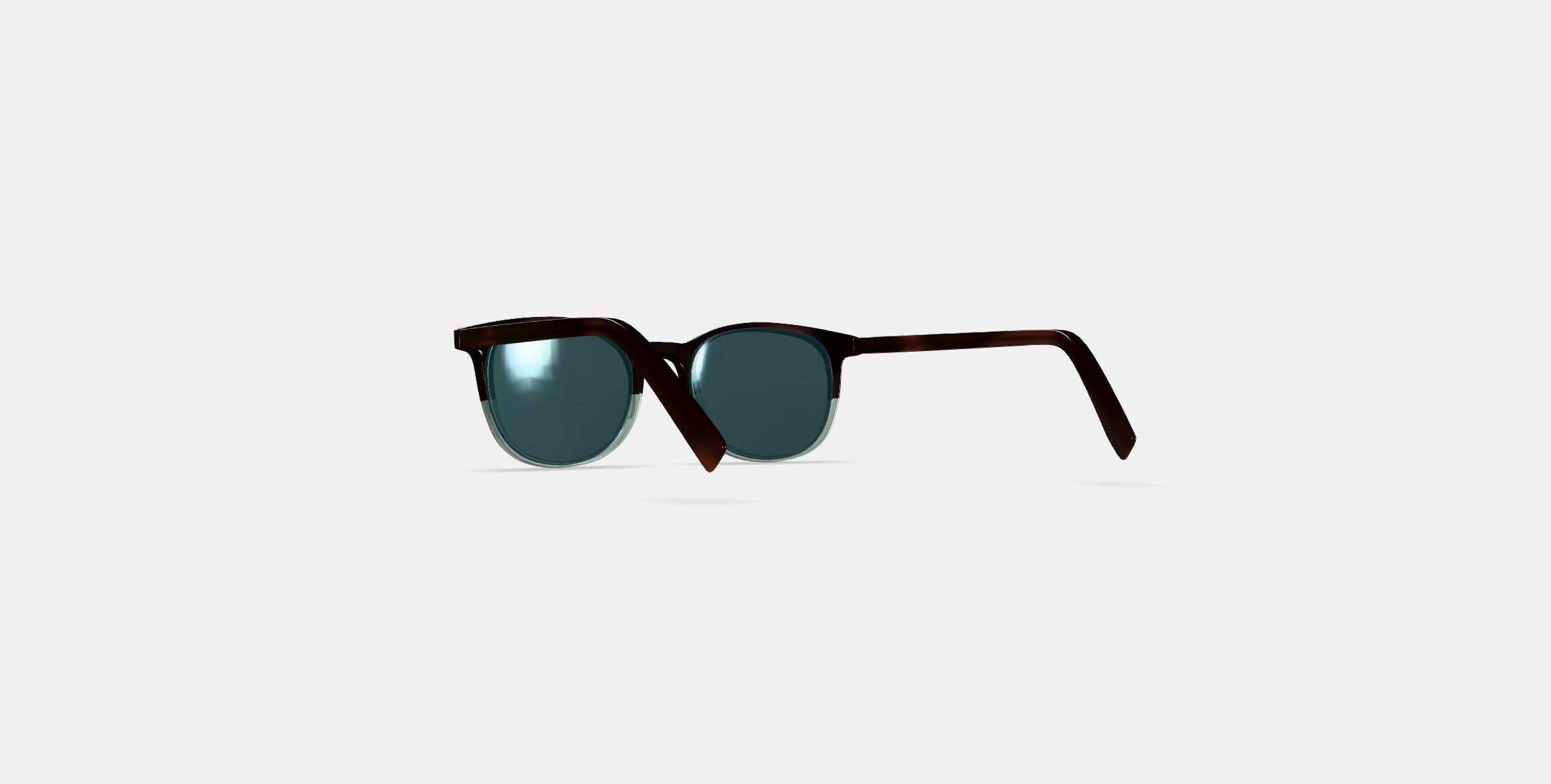 Durand Sunglasses in Green Garnet Fade 3D model_16