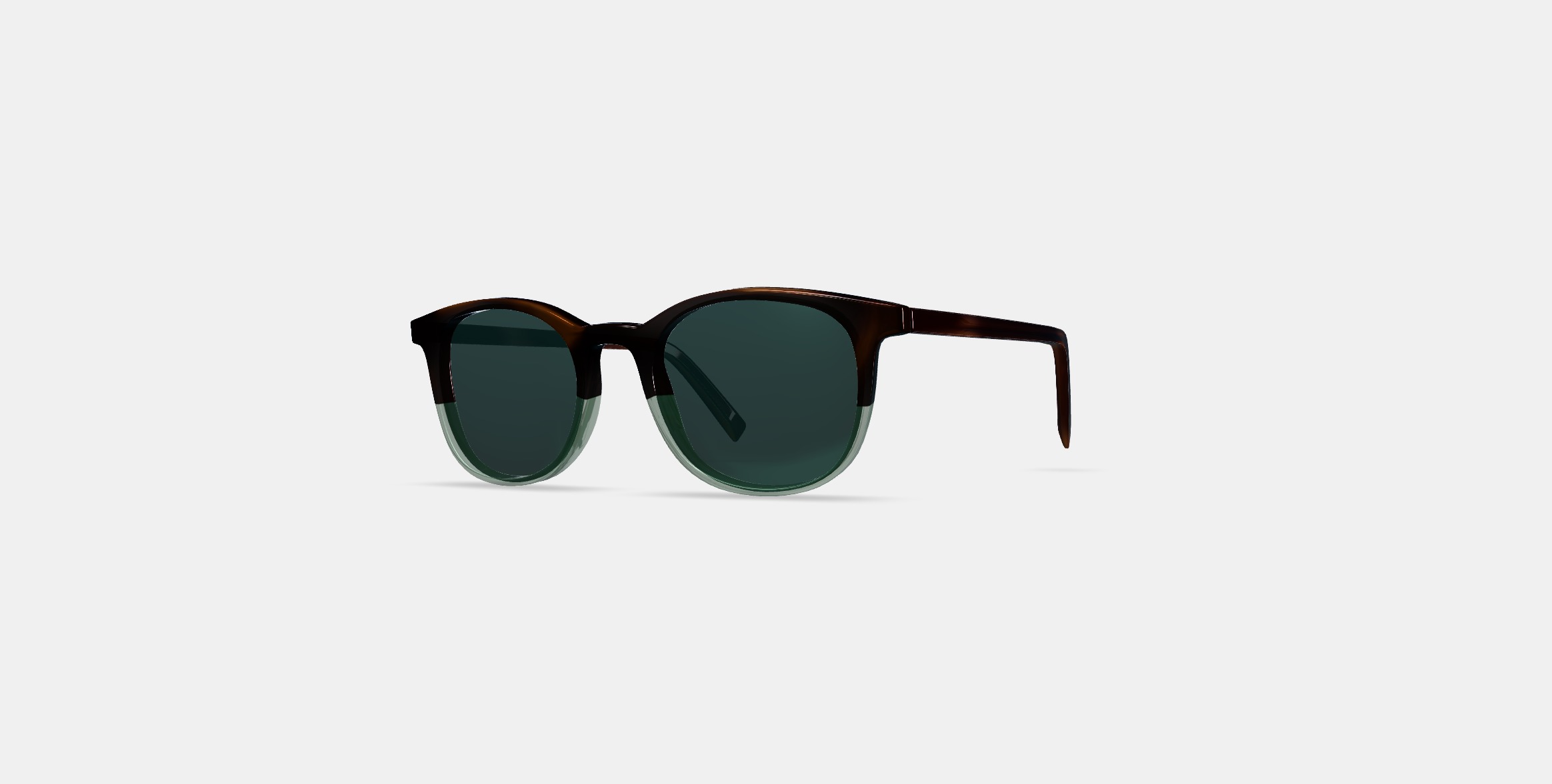 Durand Sunglasses in Green Garnet Fade 3D model_12
