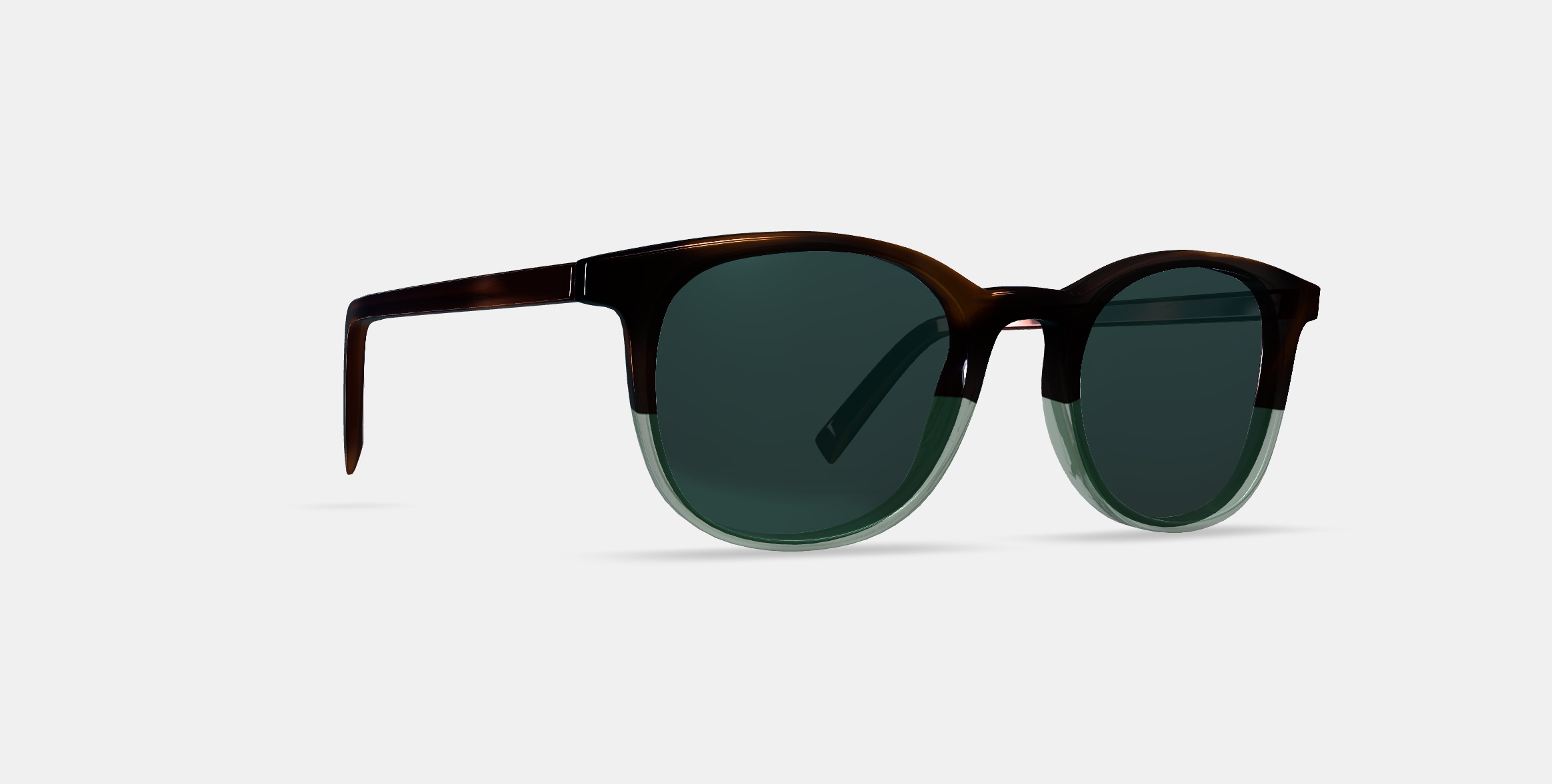 Durand Sunglasses in Green Garnet Fade 3D model_9