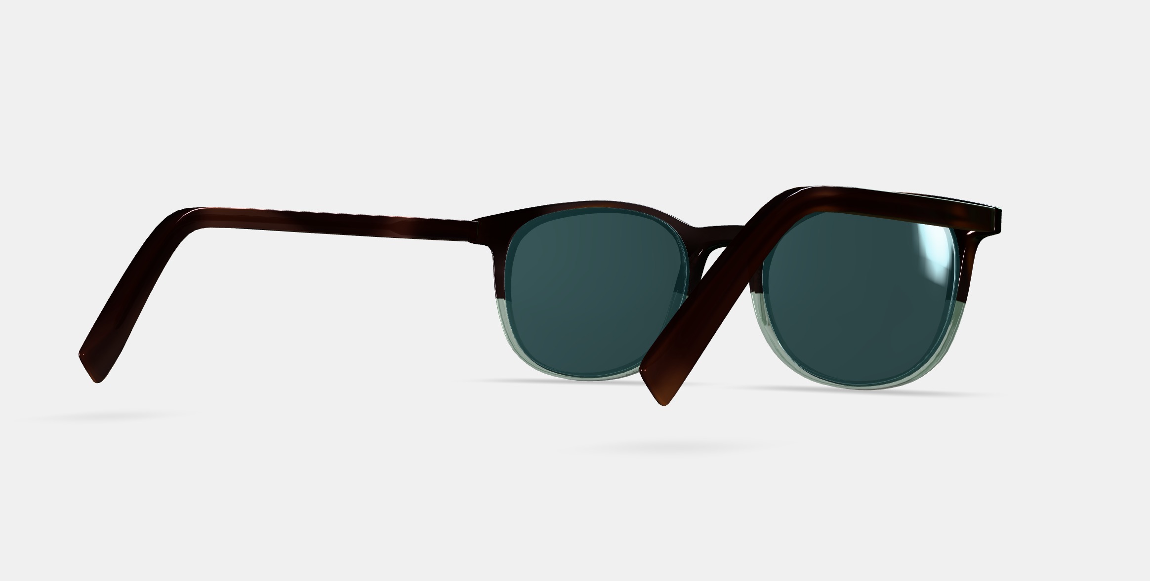 Durand Sunglasses in Green Garnet Fade 3D model_7