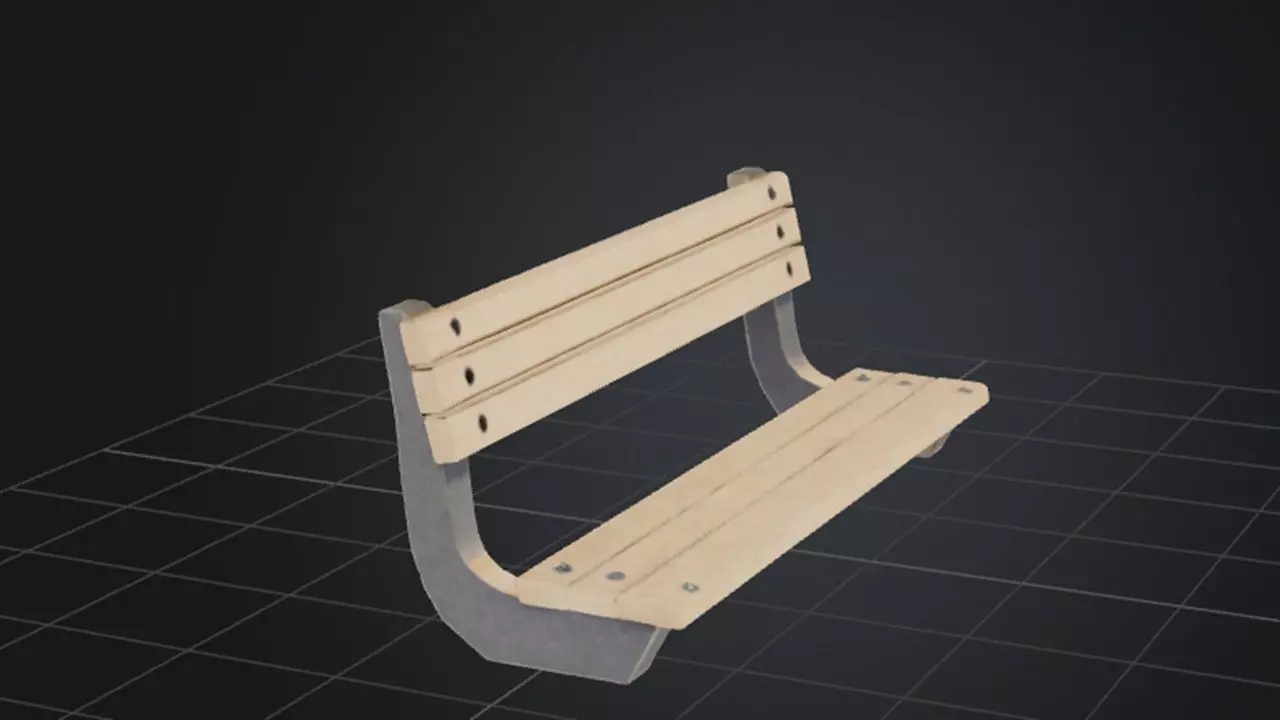 Modern Bench Design 3D model