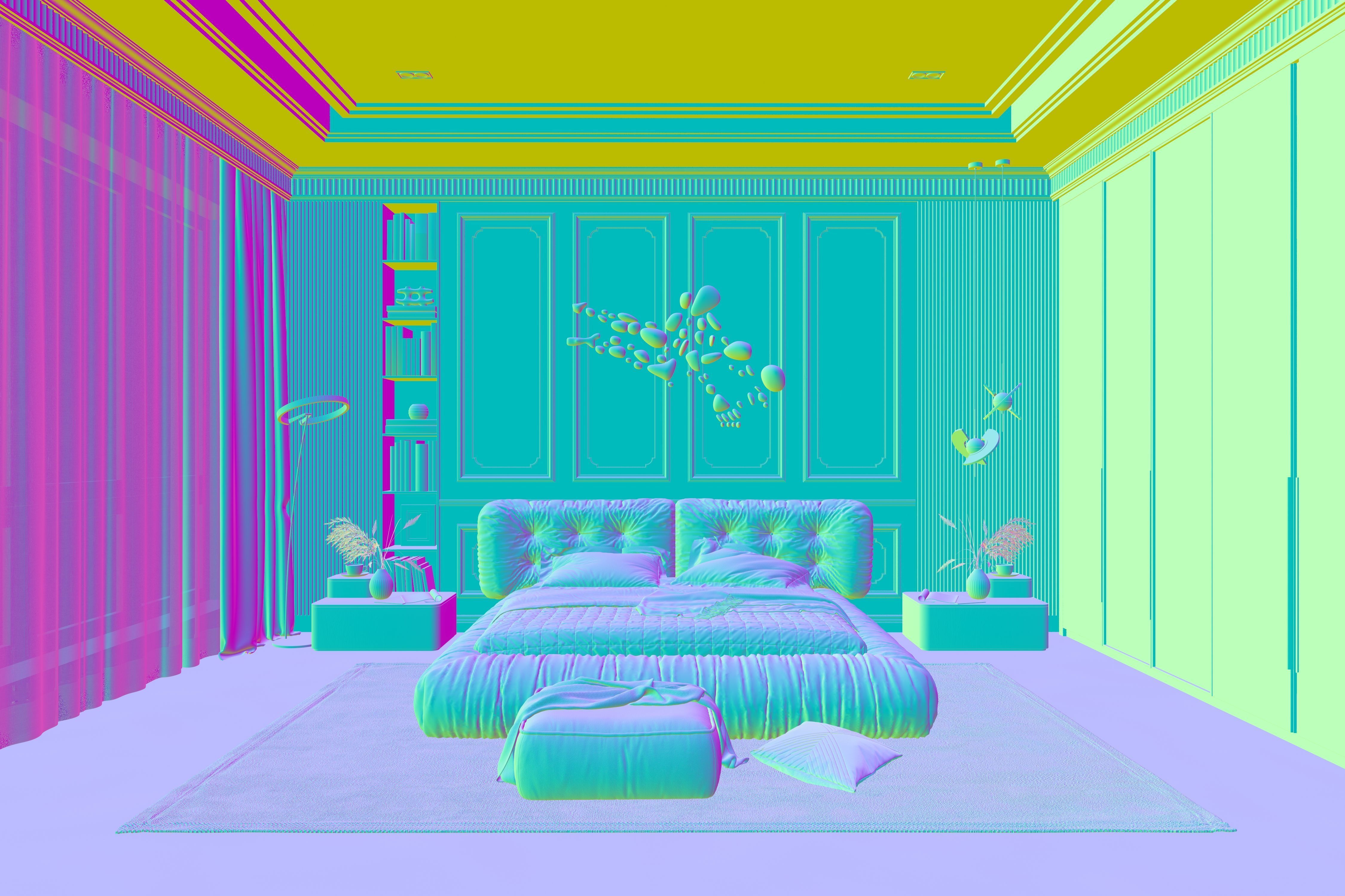 Bedroom 02 3D model_8