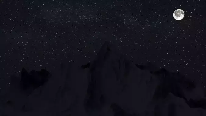 Night In Mount Everest 3D model