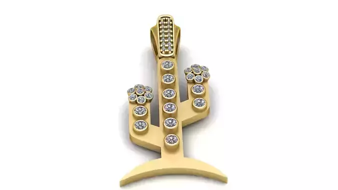 CACTUS TREE PENDANT 3D PRINTABLE MODEL 