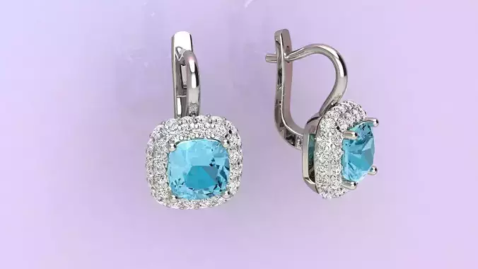 Cushion Earrings 3D print model