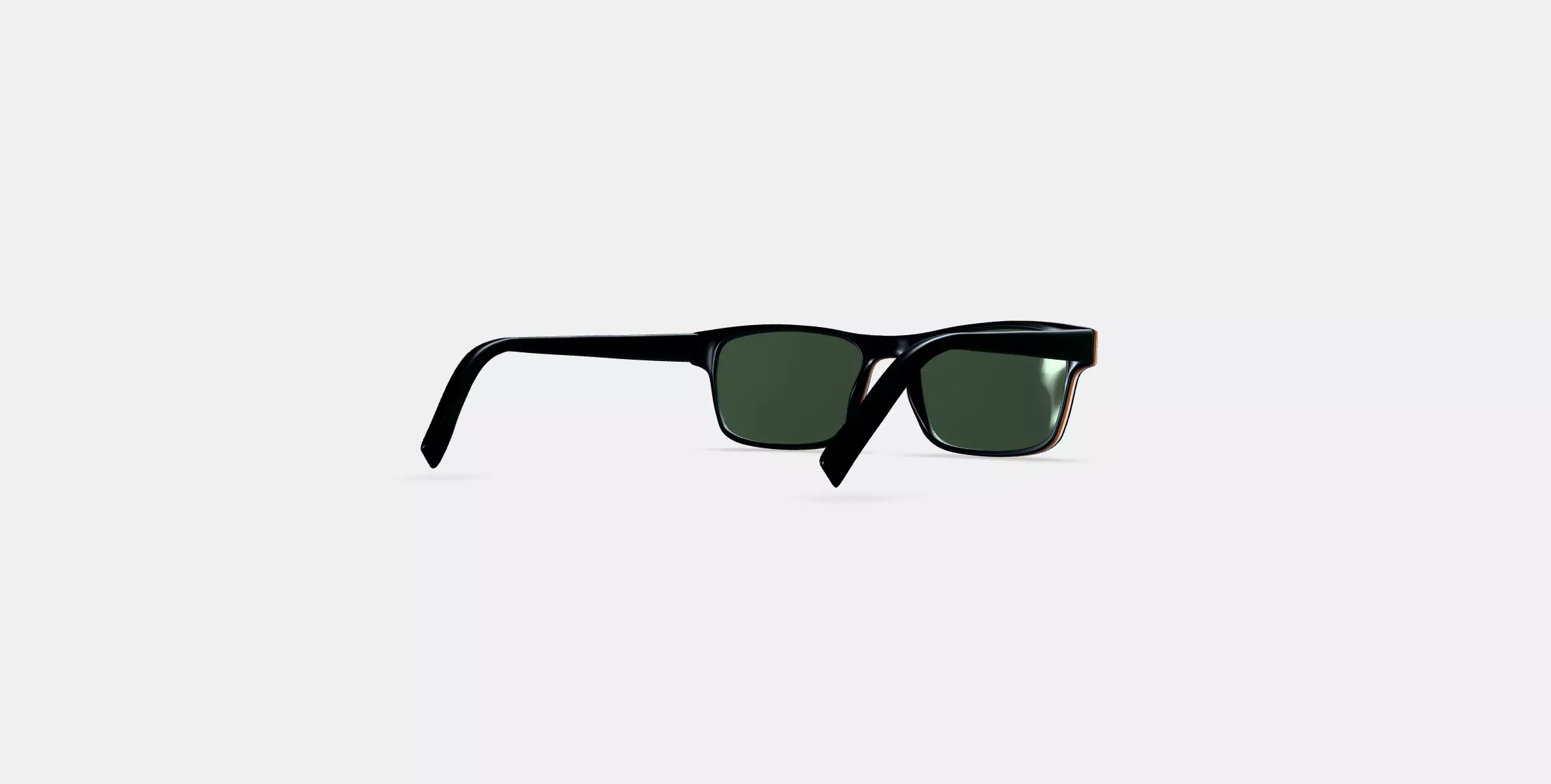 Perkins Sunglasses in Black Matte Eclipse 3D model