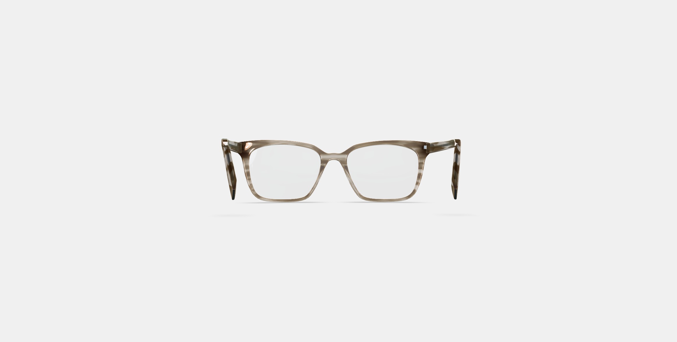 Hughes Low Bridge Fit Eyeglasses in Chestnut Crystal 3D model_14