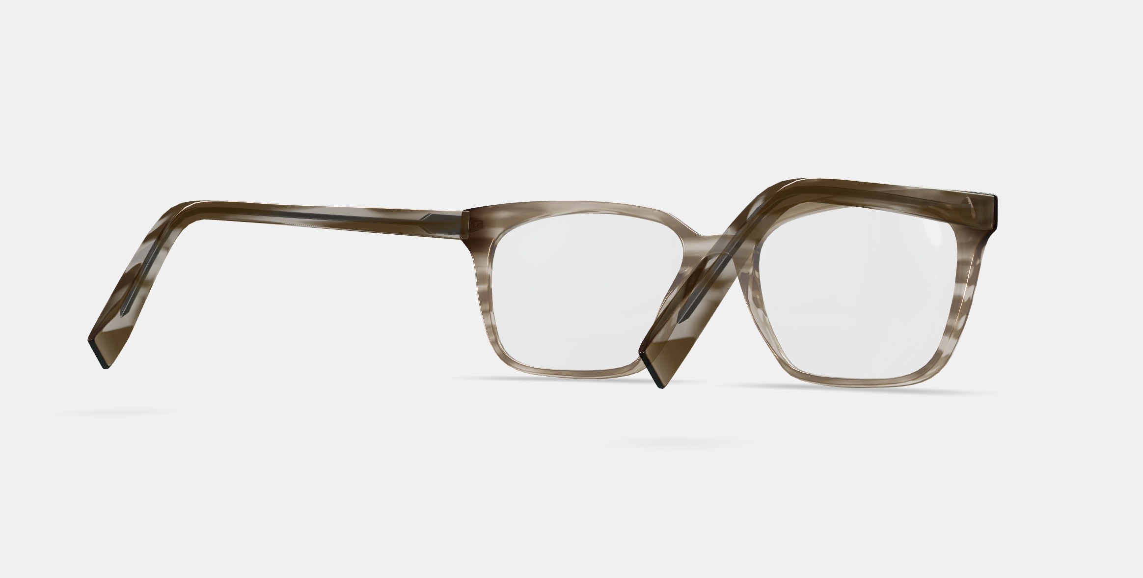 Hughes Low Bridge Fit Eyeglasses in Chestnut Crystal 3D model_8
