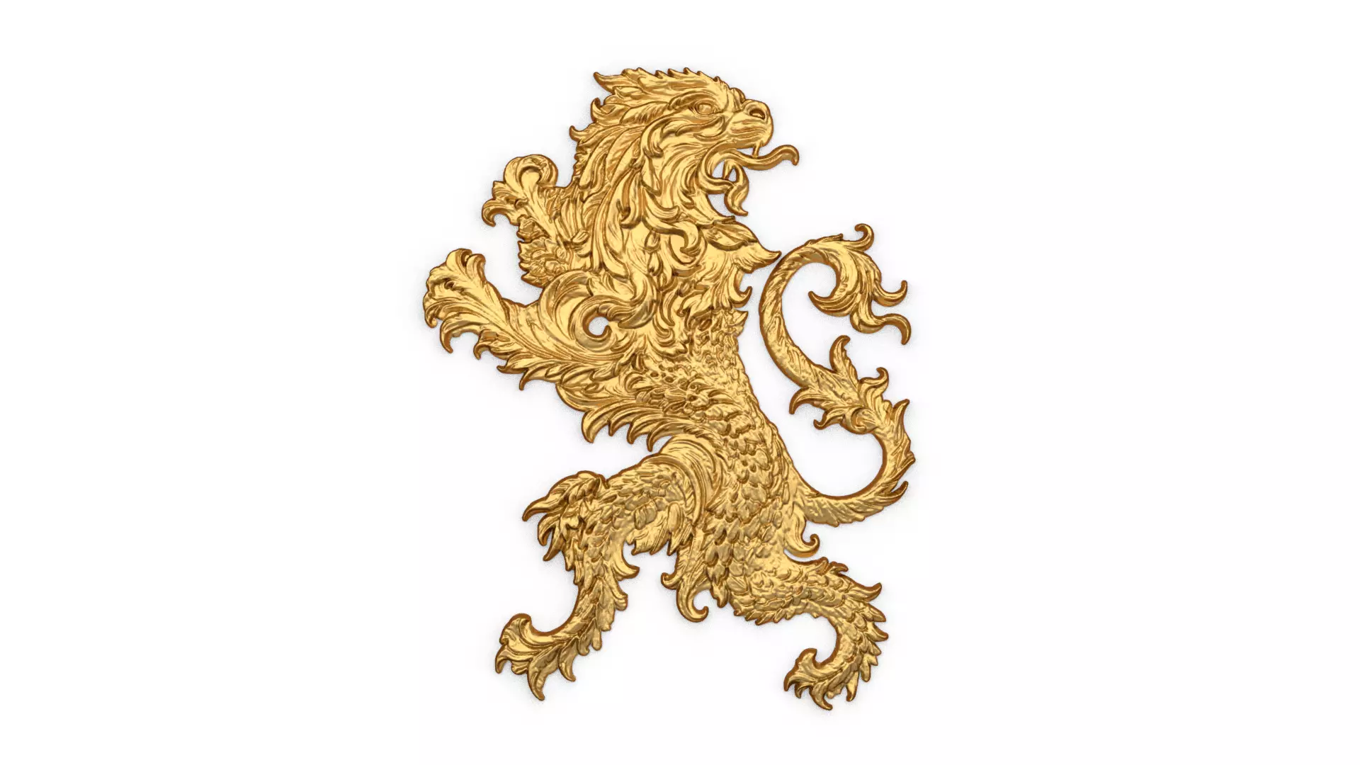 Heraldry Lion 01 3D print model