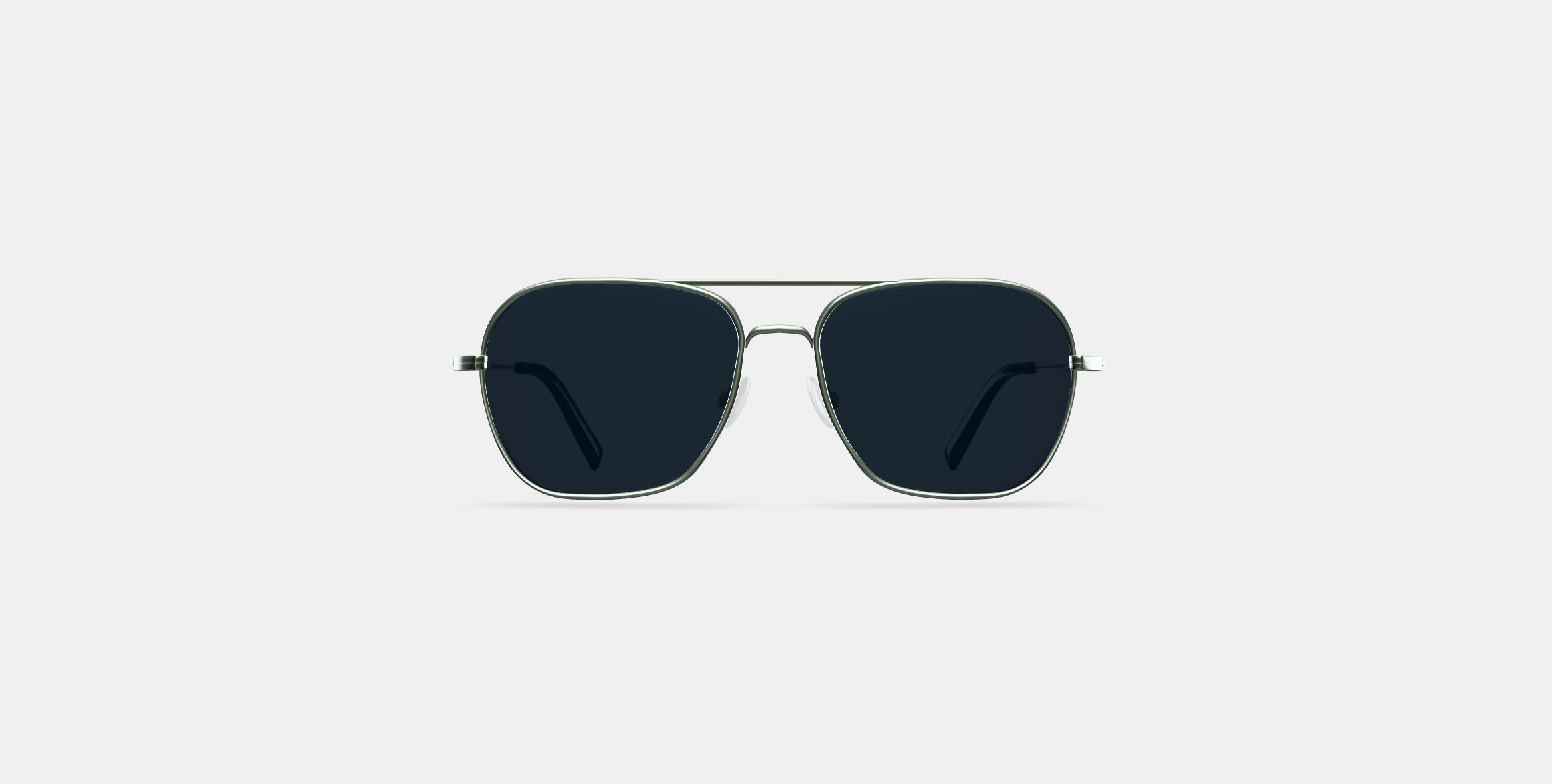 Abe Sunglasses in Polished Silver 3D model_10