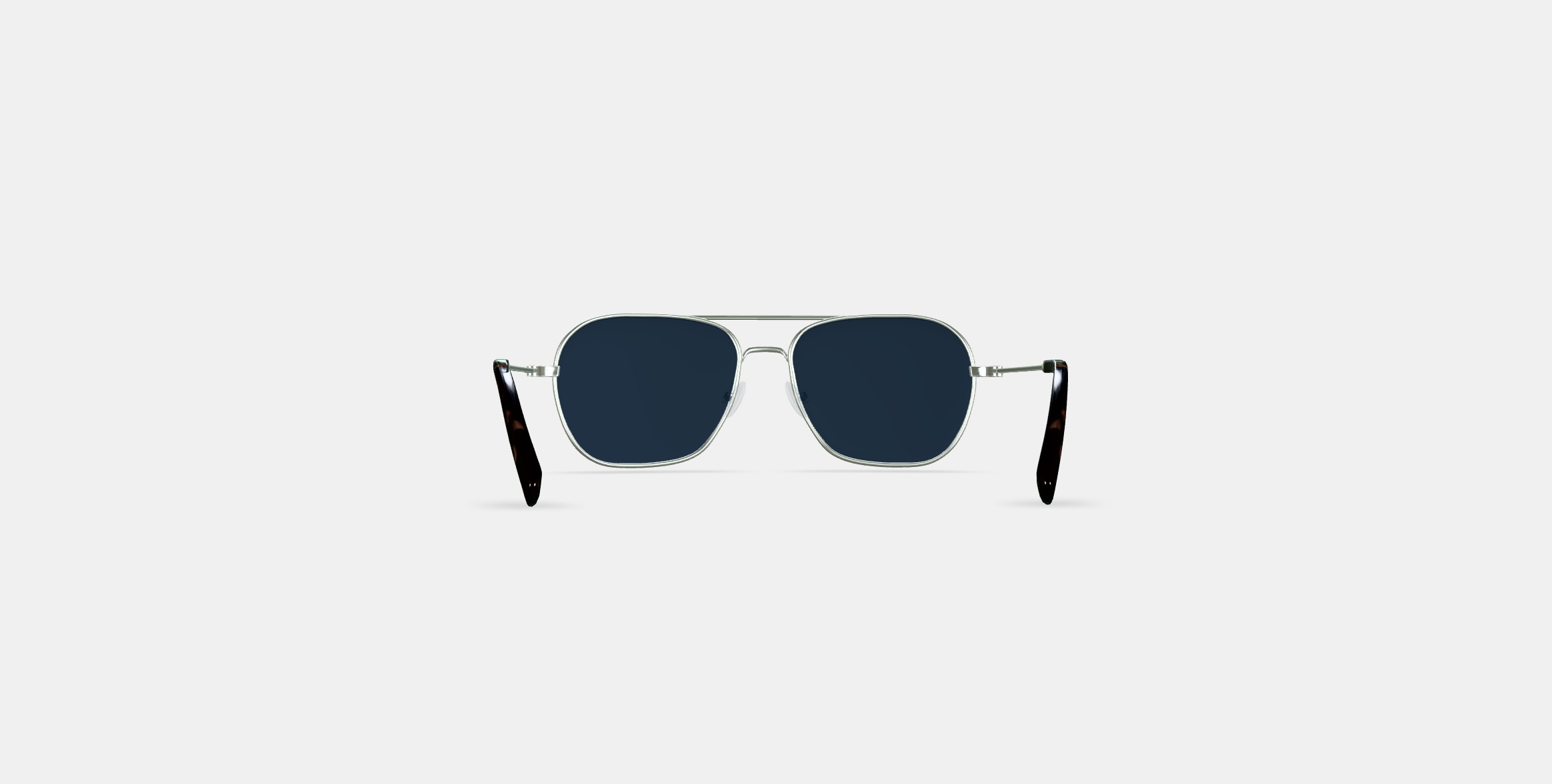 Abe Sunglasses in Polished Silver 3D model_14