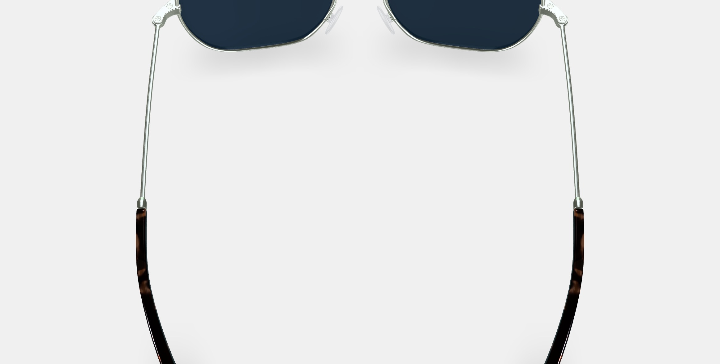 Abe Sunglasses in Polished Silver 3D model_4