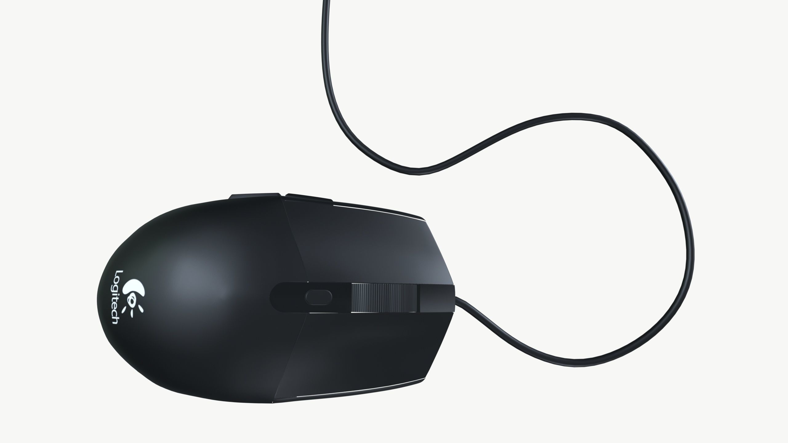 Computer Mouse Low-poly 3D model_4