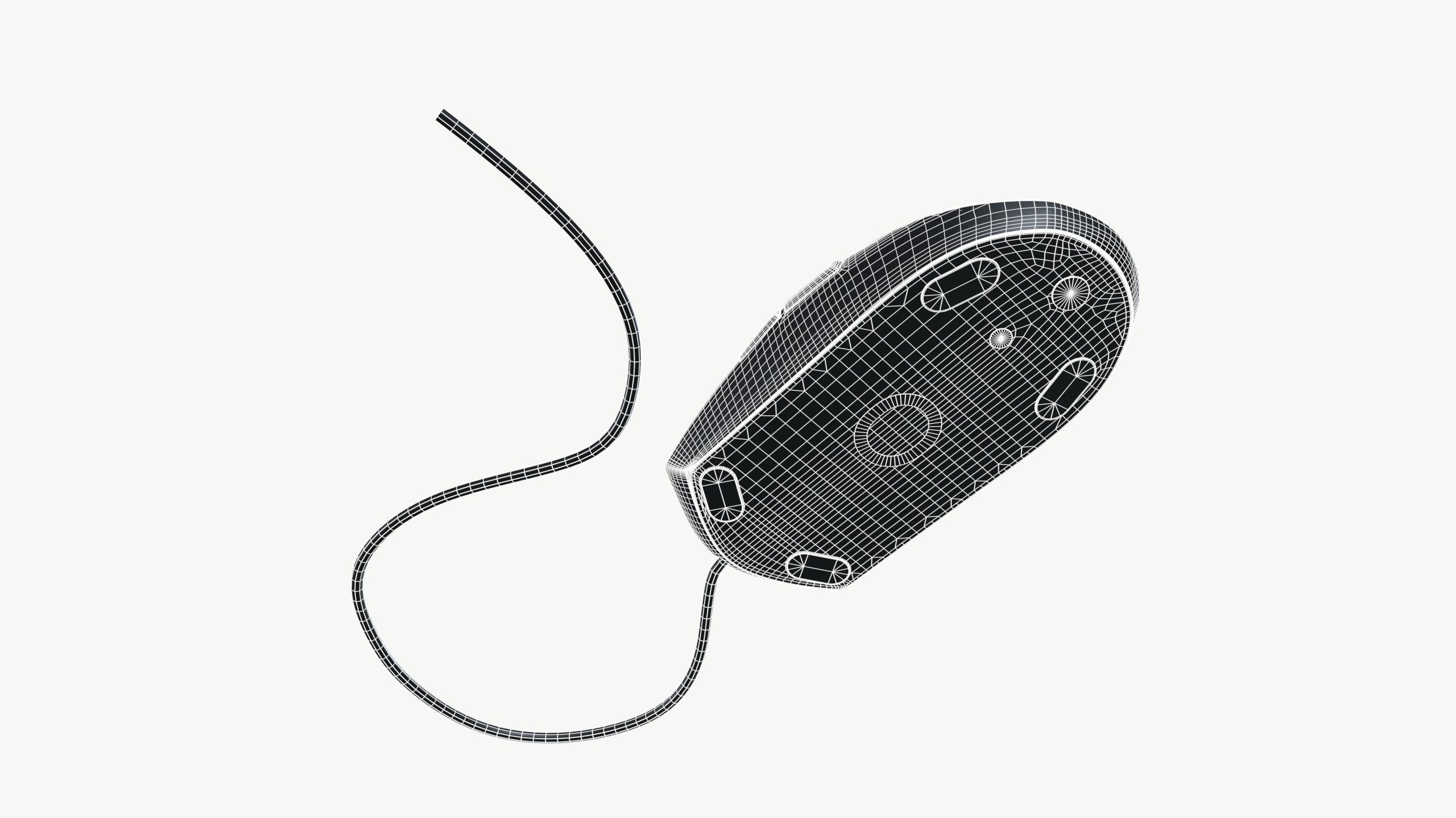 Computer Mouse Low-poly 3D model_8