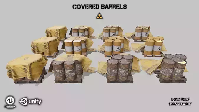 Covered barrels radiation