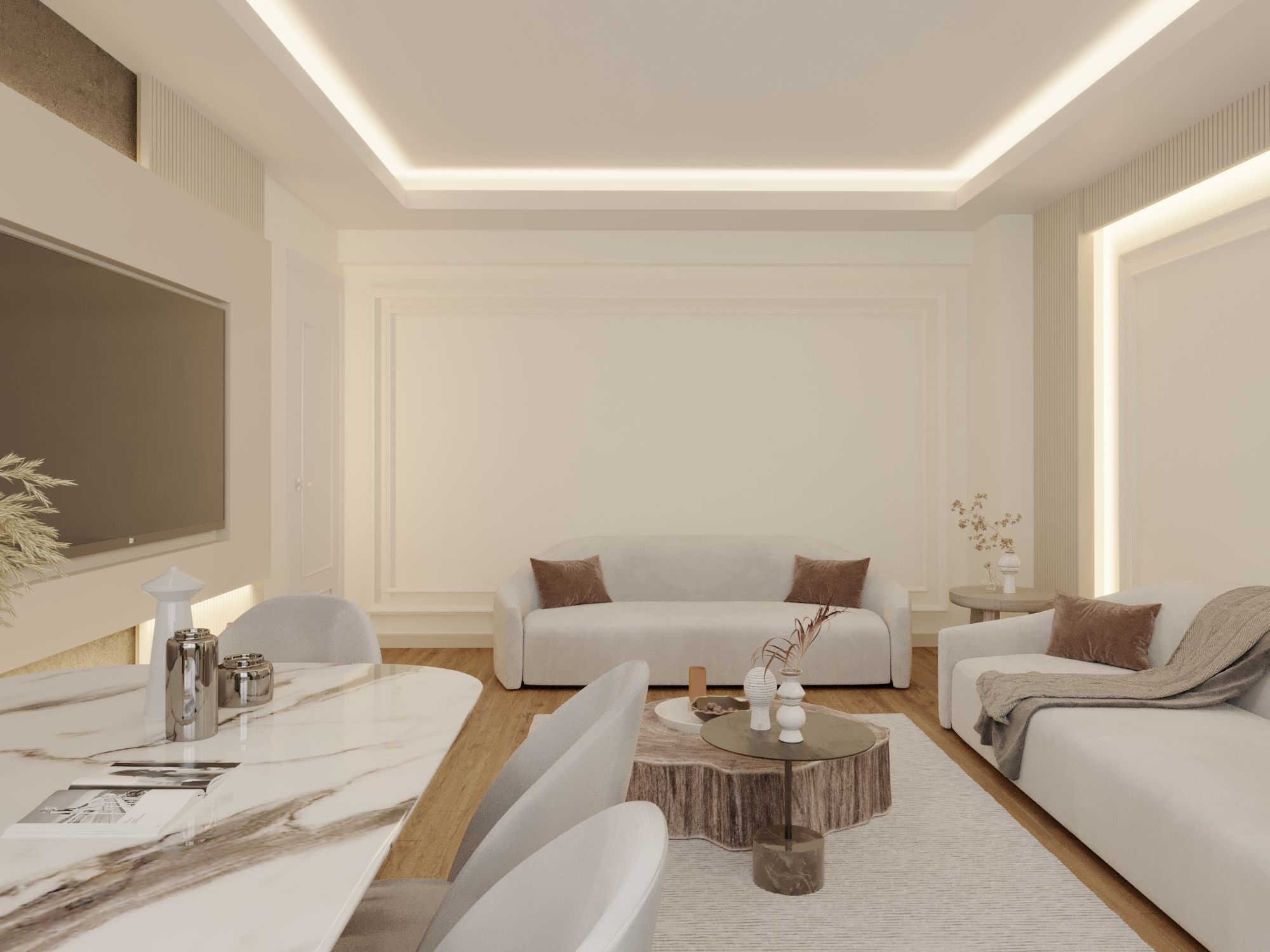 Living Room 3D Interior Scene 3D model_2