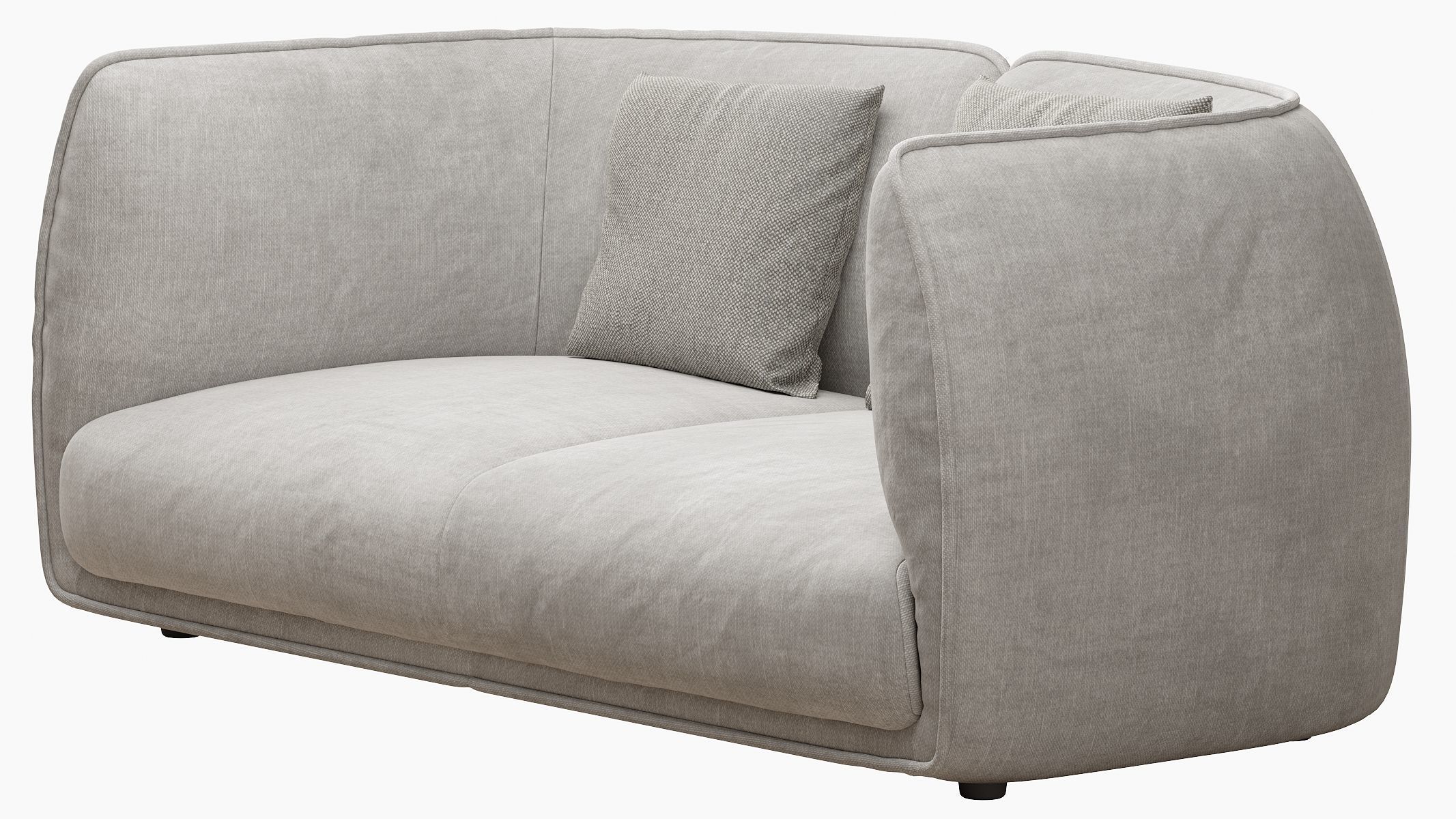 Chapman 2 Seater Fabric Sofa- Graphite Grey 3D model_8
