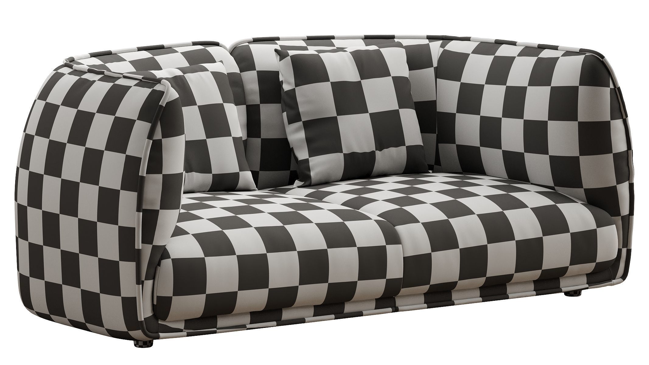 Chapman 2 Seater Fabric Sofa- Graphite Grey 3D model_21