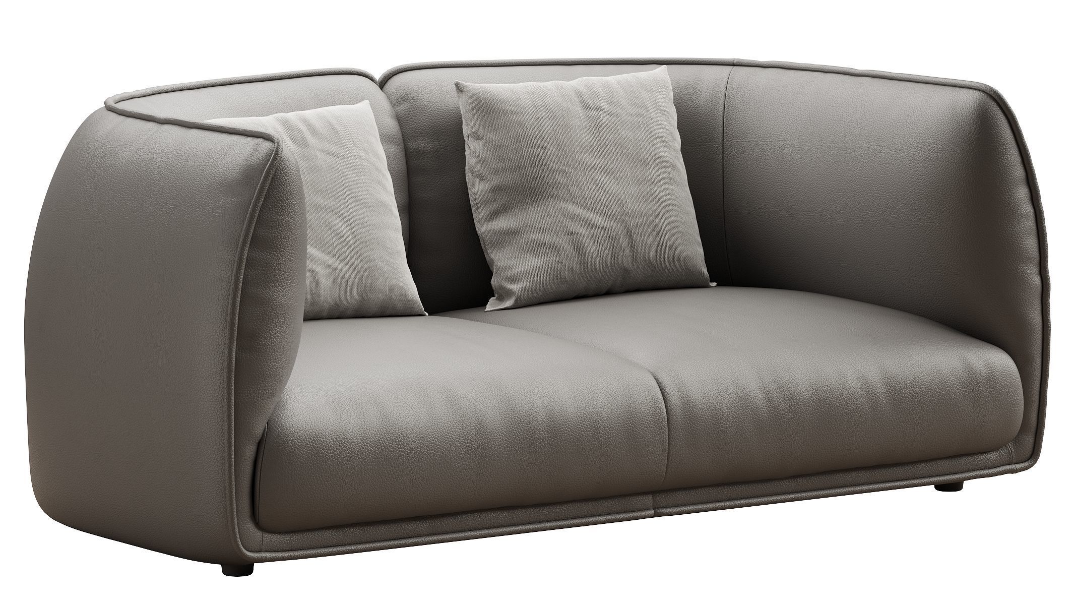 Chapman 2 Seater Fabric Sofa- Graphite Grey 3D model_1