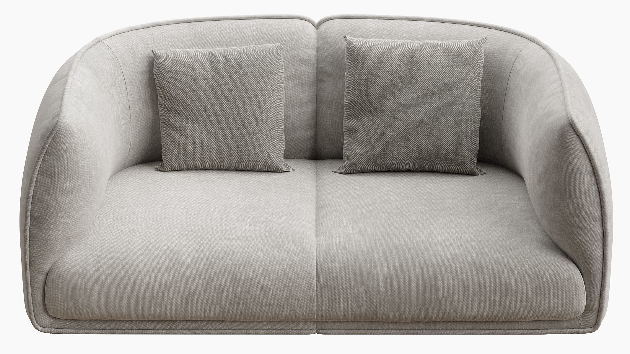 Chapman 2 Seater Fabric Sofa- Graphite Grey 3D model_5