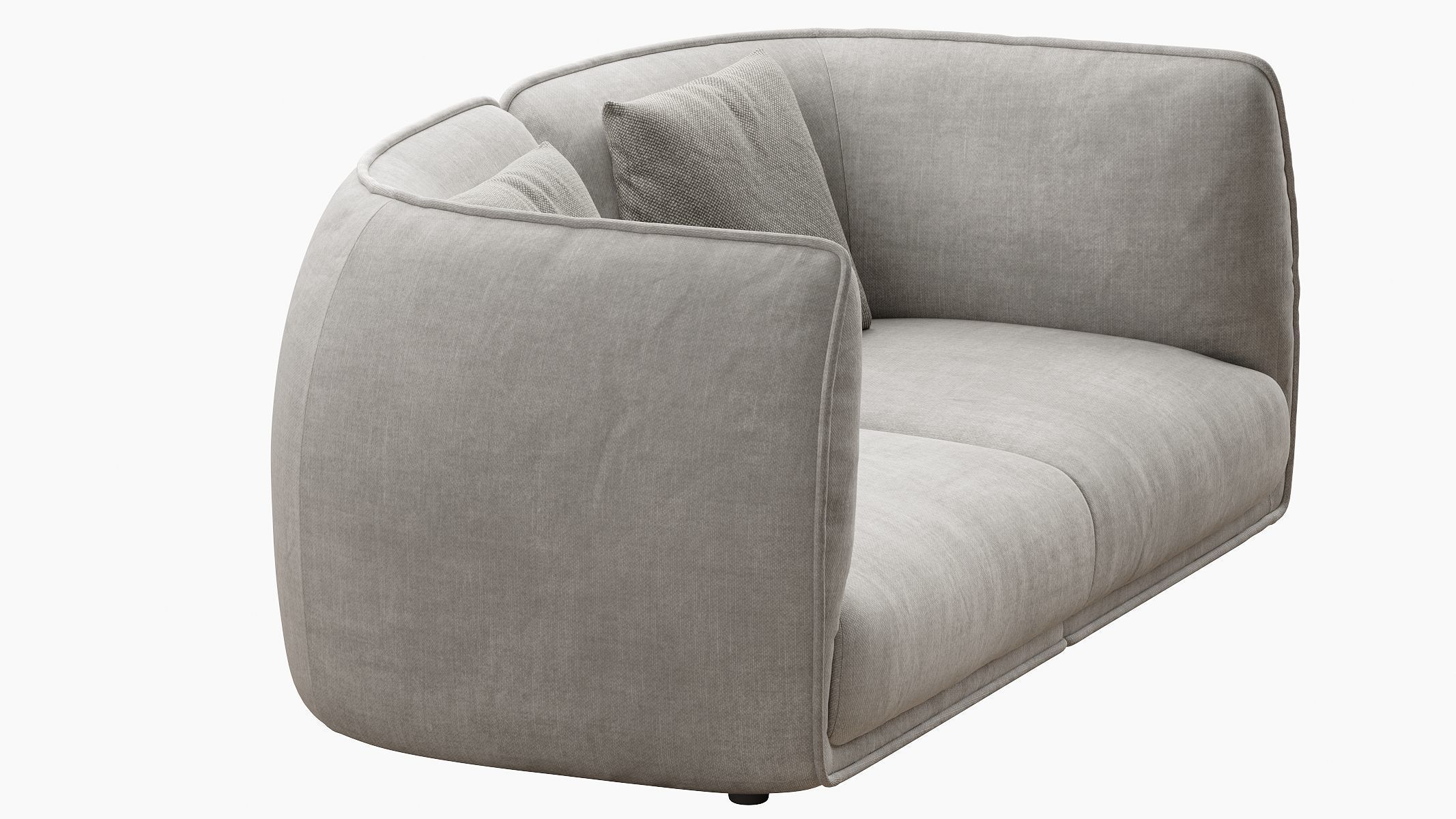 Chapman 2 Seater Fabric Sofa- Graphite Grey 3D model_7