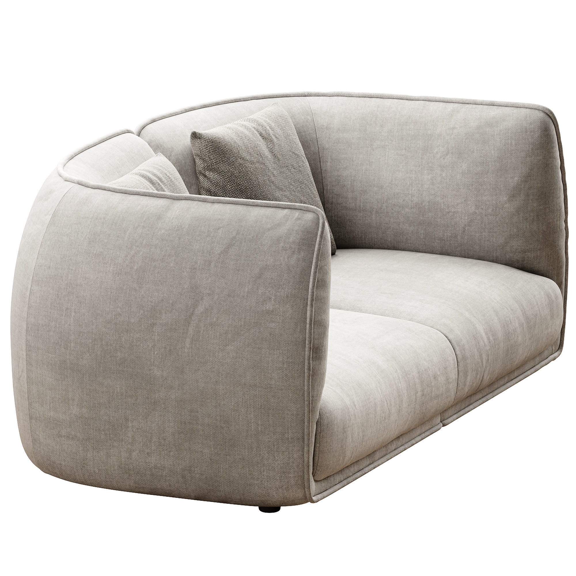 Chapman 2 Seater Fabric Sofa- Graphite Grey 3D model_20