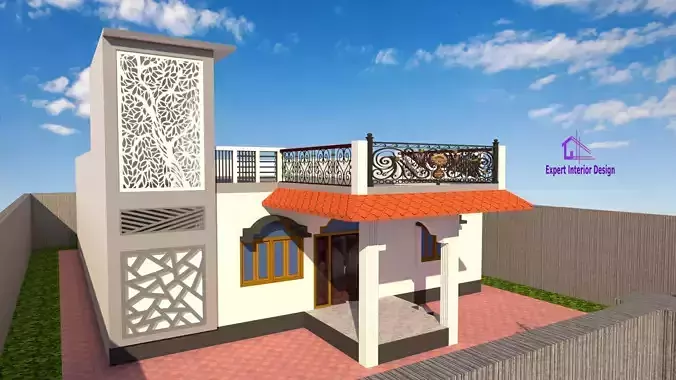 Olny Front Elevation Design 3D print model