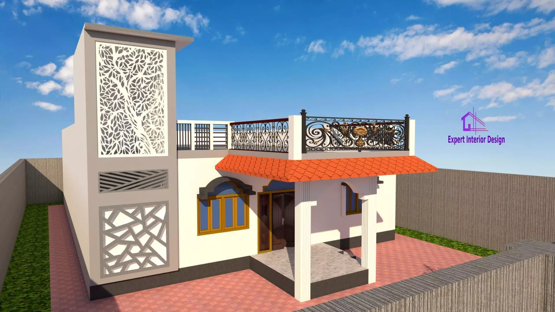 Olny Front Elevation Design 3D print model_0