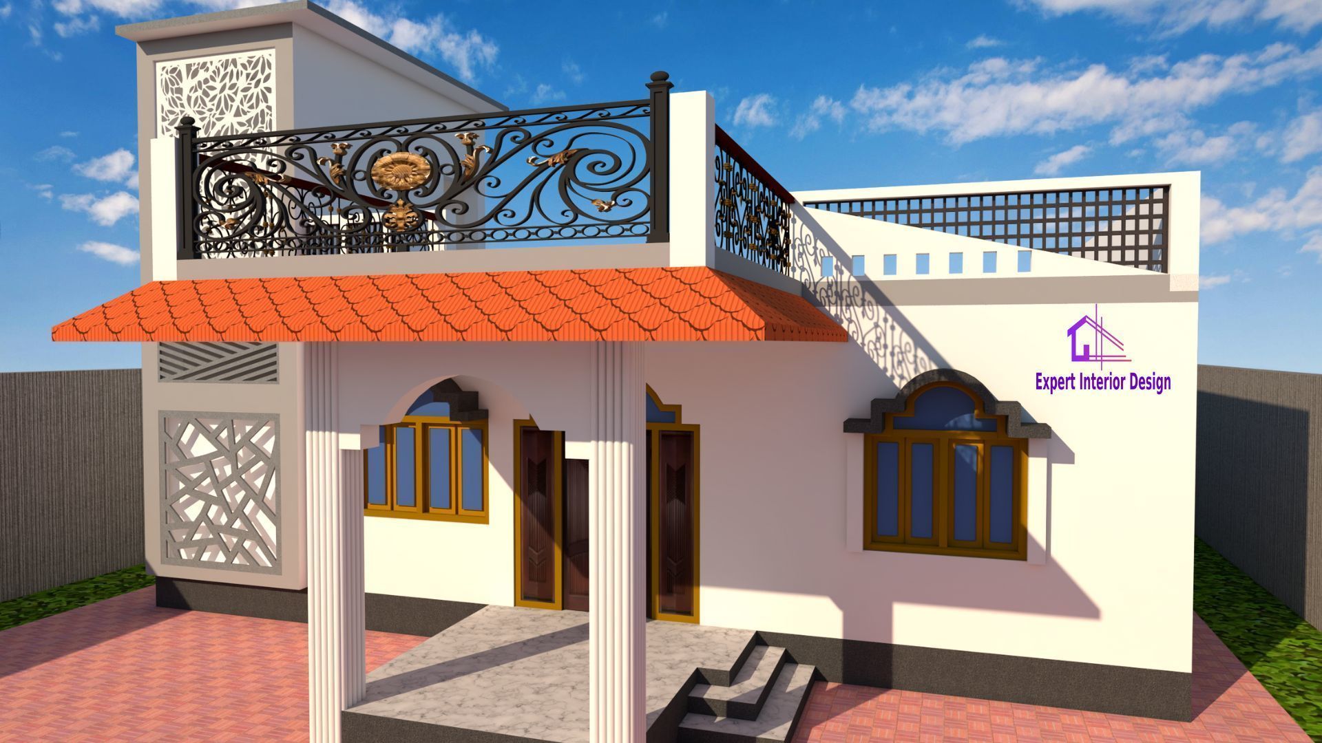 Olny Front Elevation Design 3D print model_2