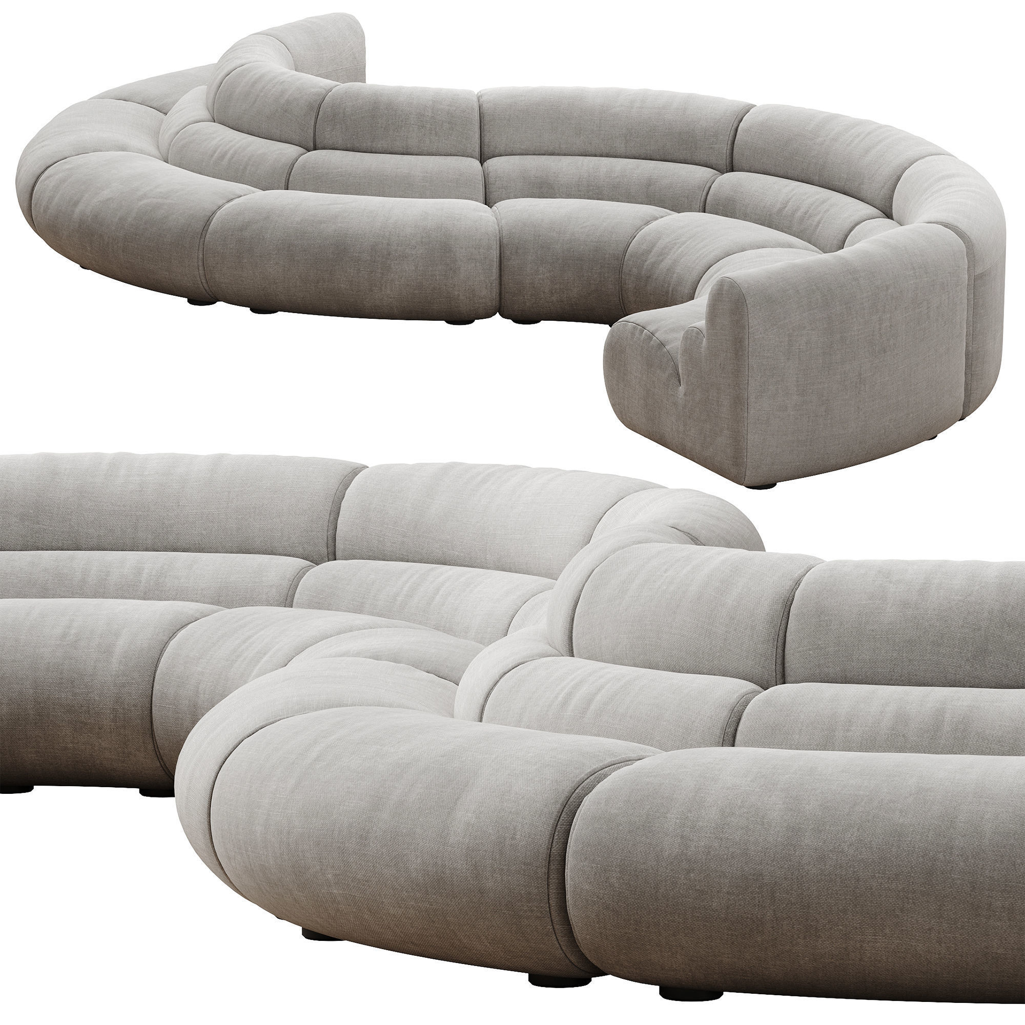 Modular Sofa Lindau inside corner 3D model_48