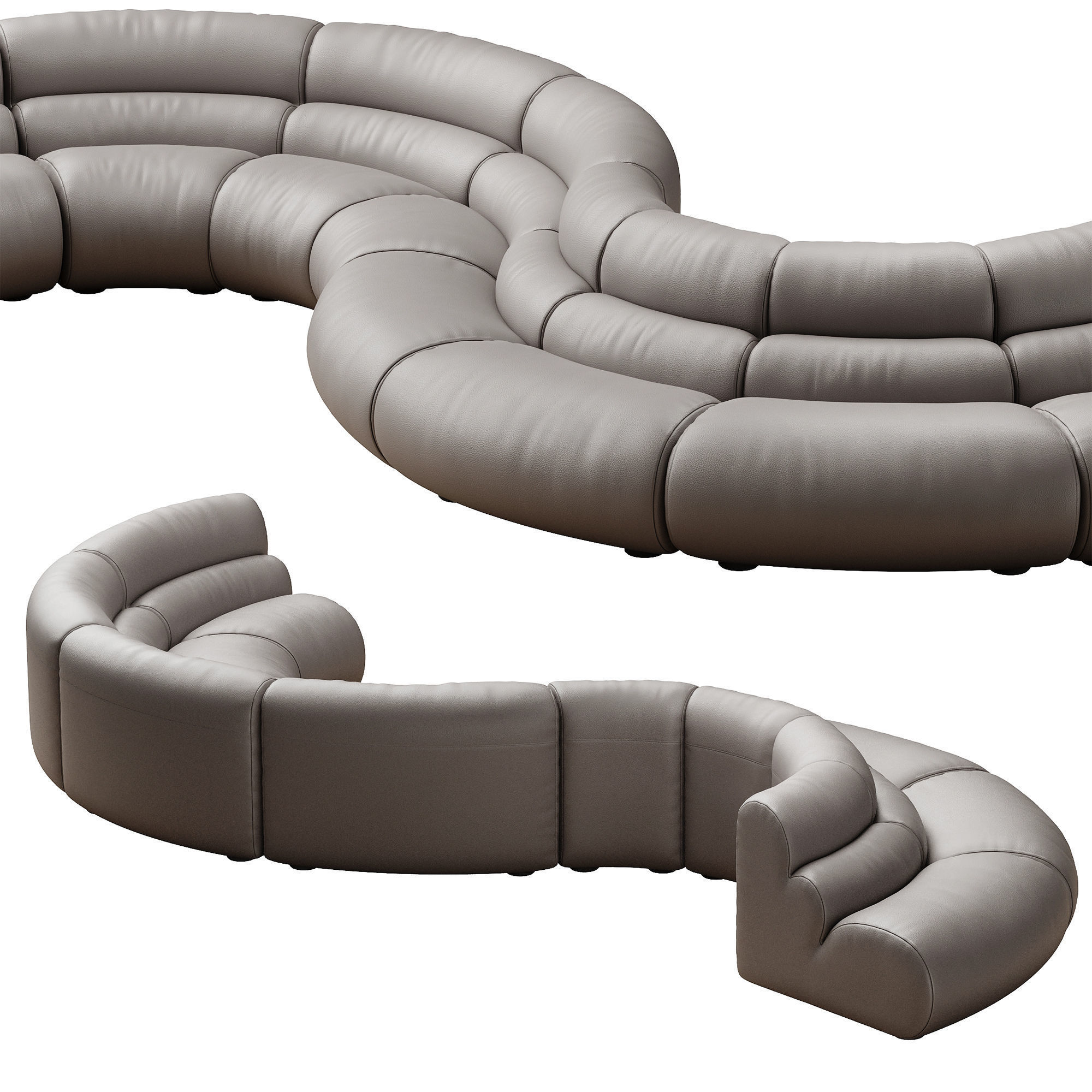 Modular Sofa Lindau inside corner 3D model_46